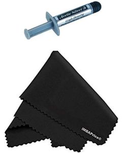 Arctic Silver 5 High-Density Polysynthetic Silver Thermal Compound, 3.5 Grams + MicroFiber (7" X 6") Cleaning Cloth