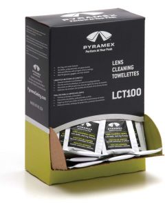 Pyramex Safety Individually Packaged Lens Cleaning Towelettes, No Streaks, 100 Piece